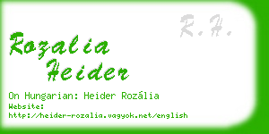 rozalia heider business card